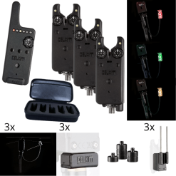 Nordfishing77 Delkim TXI-D Ultra Set 3er Rot + Grün + Gelb