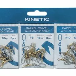 Kinetic Barrel Swivel W/Scandic Snap 3-pack